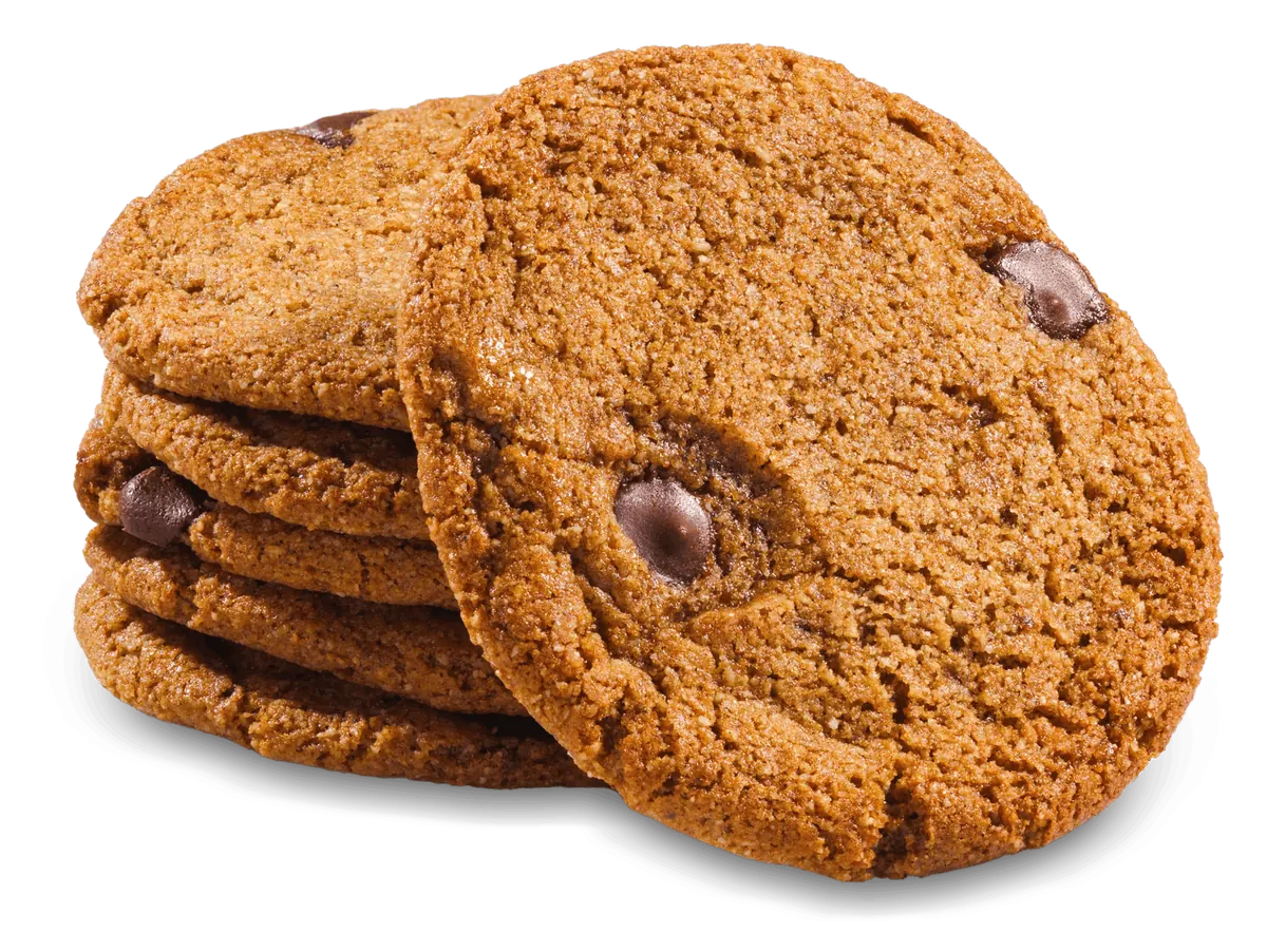 Close-up detail of Chocolate Chip Cookies showing texture and craft