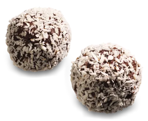 Close-up detail of Date Rum Balls showing texture and craft