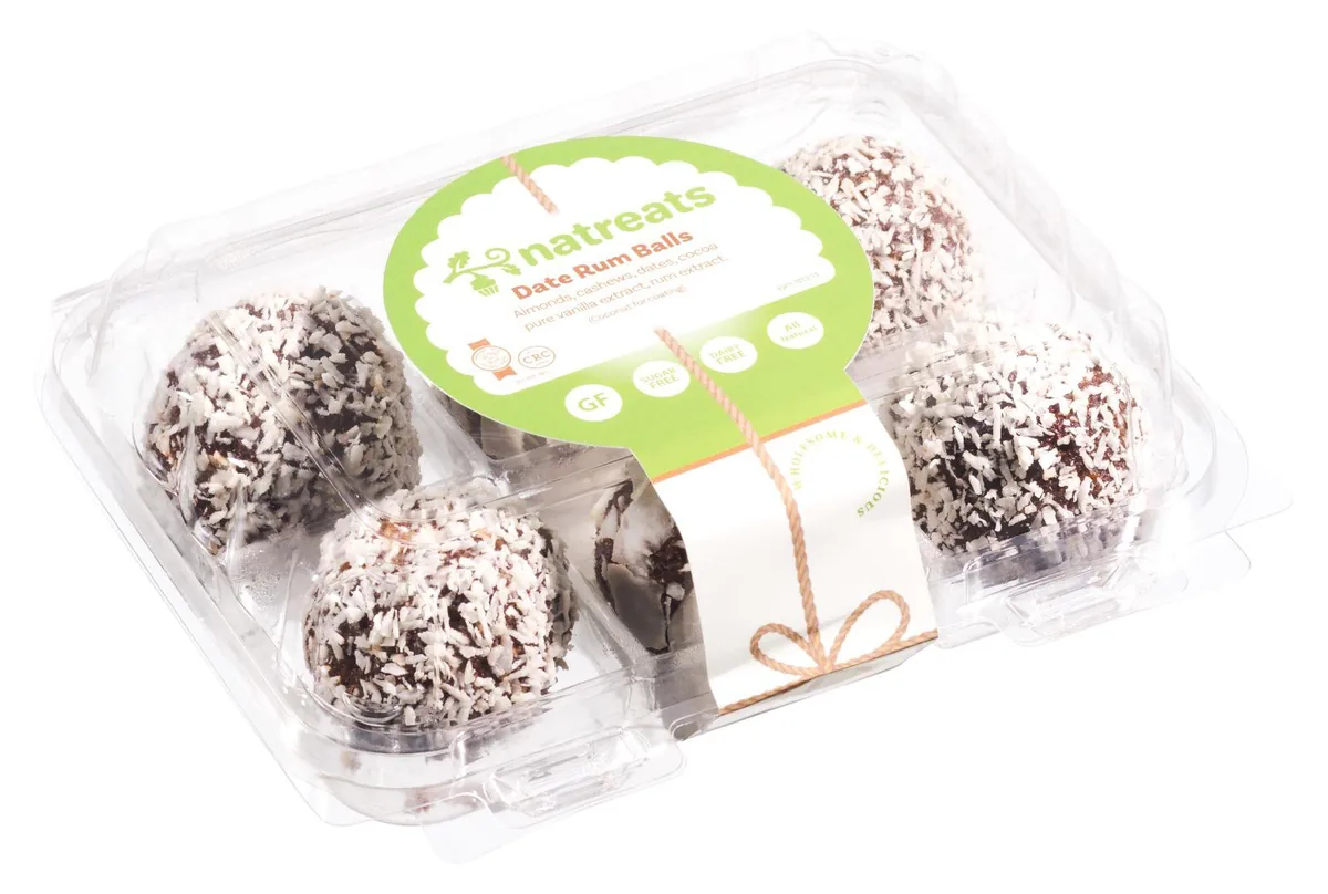 Date Rum Balls — gluten-free, starch-free healthy baked goods by Natreats